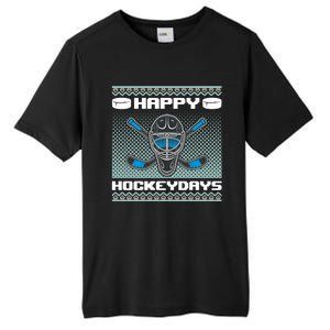 Happy Hockeydays Funny Hockey Players Chrismast Ugly Gift Tall Fusion ChromaSoft Performance T-Shirt