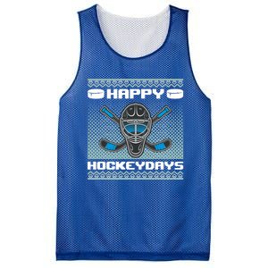 Happy Hockeydays Funny Hockey Players Chrismast Ugly Gift Mesh Reversible Basketball Jersey Tank