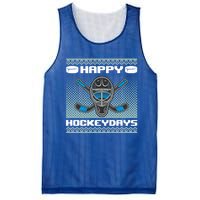 Happy Hockeydays Funny Hockey Players Chrismast Ugly Gift Mesh Reversible Basketball Jersey Tank