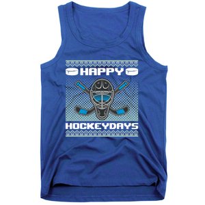 Happy Hockeydays Funny Hockey Players Chrismast Ugly Gift Tank Top