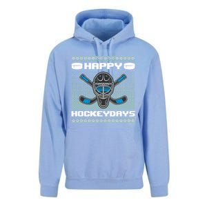 Happy Hockeydays Funny Hockey Players Chrismast Ugly Gift Unisex Surf Hoodie