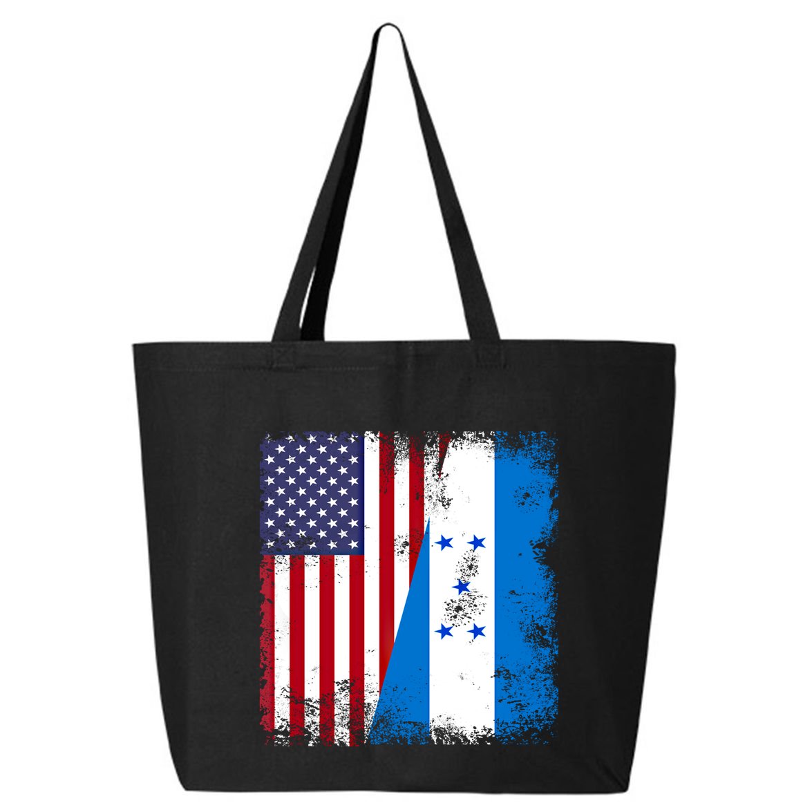 Half Honduran Flag Meaningful Gift Vintage Honduras Usa Gift 25L Jumbo Tote