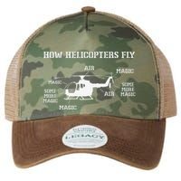 How Helicopters Fly Funny Helicopter Pilot Legacy Tie Dye Trucker Hat