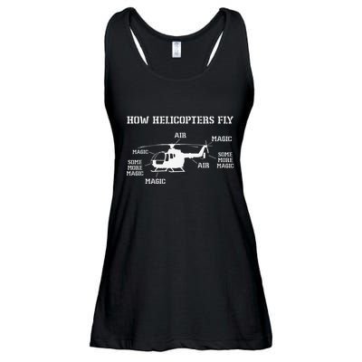 How Helicopters Fly Funny Helicopter Pilot Ladies Essential Flowy Tank