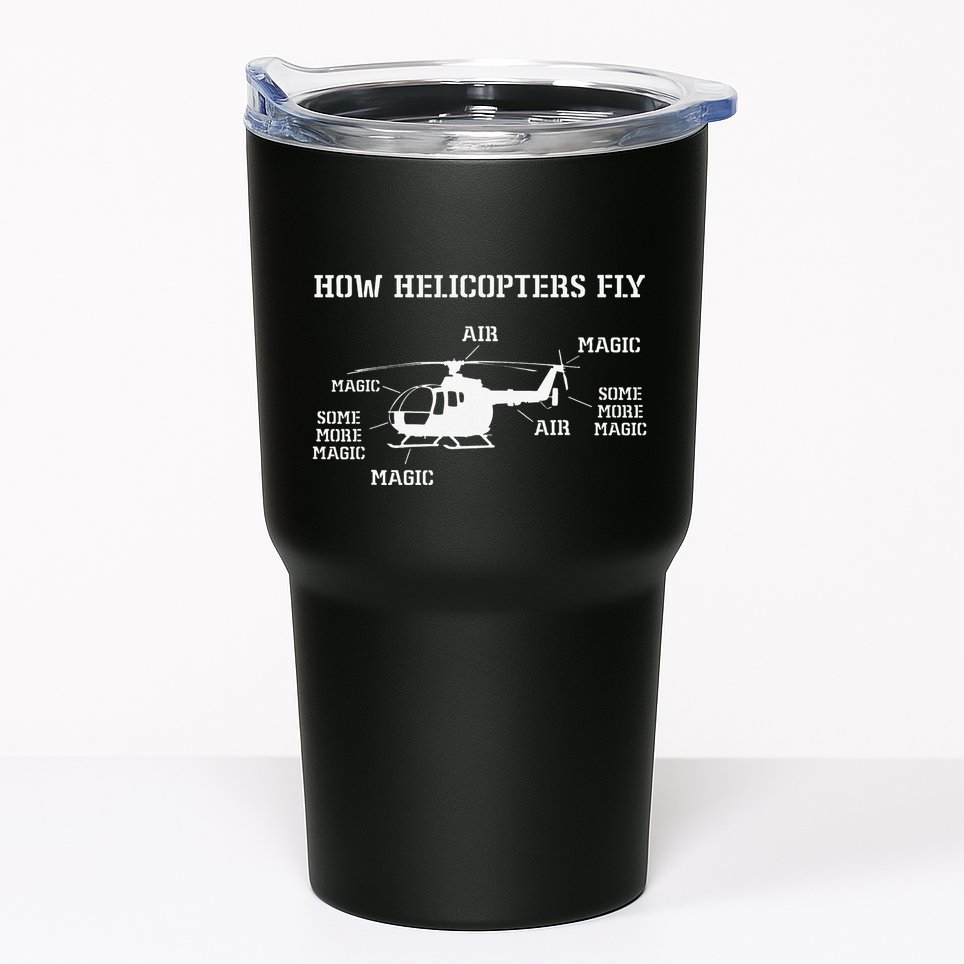 How Helicopters Fly Funny Helicopter Pilot Tumbler
