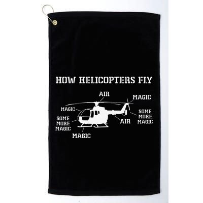 How Helicopters Fly Funny Helicopter Pilot Golf Towel