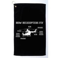 How Helicopters Fly Funny Helicopter Pilot Golf Towel