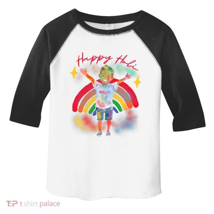 Happy Holi Festival Family Outfit India Hindu Toddler Fine Jersey T-Shirt