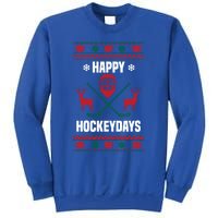 Happy Hockeydays Funny Hockey Ugly Christmas Design Gift Sweatshirt