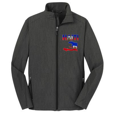 Happy Haitian Flag Day Cool Haiti Flag Map Haitian Pride Core Soft Shell Jacket