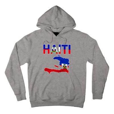 Happy Haitian Flag Day Cool Haiti Flag Map Haitian Pride Tall Hoodie