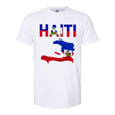 Happy Haitian Flag Day Cool Haiti Flag Map Haitian Pride Softstyle CVC T-Shirt