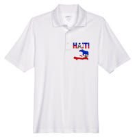 Happy Haitian Flag Day Cool Haiti Flag Map Haitian Pride Men's Origin Performance Piqué Polo