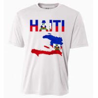 Happy Haitian Flag Day Cool Haiti Flag Map Haitian Pride Cooling Performance Crew T-Shirt