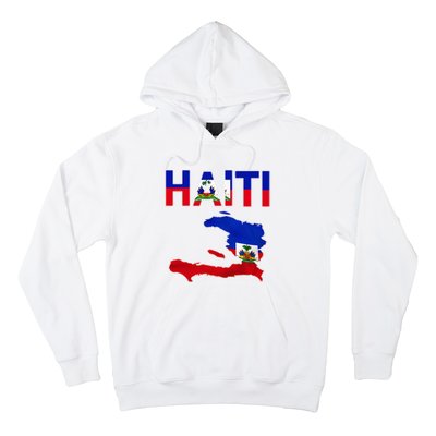 Happy Haitian Flag Day Cool Haiti Flag Map Haitian Pride Hoodie