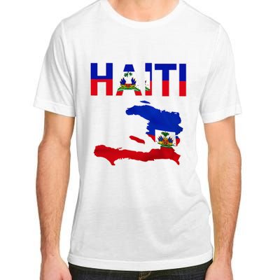 Happy Haitian Flag Day Cool Haiti Flag Map Haitian Pride Adult ChromaSoft Performance T-Shirt