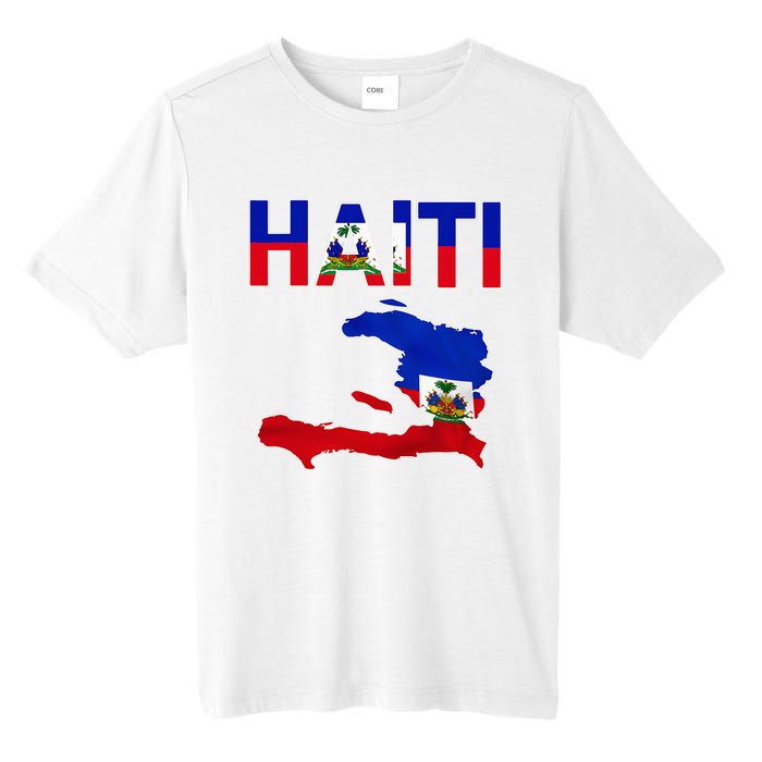 Happy Haitian Flag Day Cool Haiti Flag Map Haitian Pride Tall Fusion ChromaSoft Performance T-Shirt