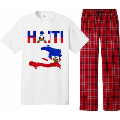 Happy Haitian Flag Day Cool Haiti Flag Map Haitian Pride Pajama Set