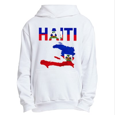 Happy Haitian Flag Day Cool Haiti Flag Map Haitian Pride Urban Pullover Hoodie