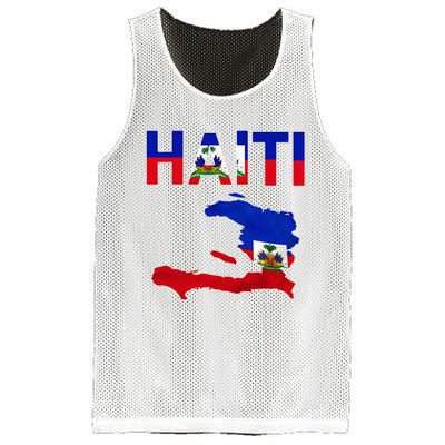 Happy Haitian Flag Day Cool Haiti Flag Map Haitian Pride Mesh Reversible Basketball Jersey Tank