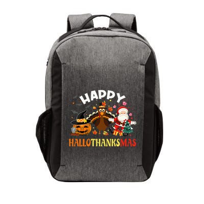 Happy Hallothanksmas Funny Halloween Thanksgiving Christmas Vector Backpack