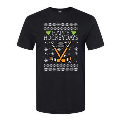 Hockey Holiday Festive Ugly Christmas Sweater Softstyle® CVC T-Shirt