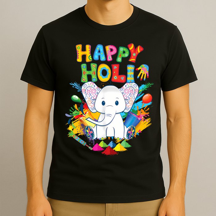 Happy Holi Festival India Color Elephant Hindu  T-Shirt