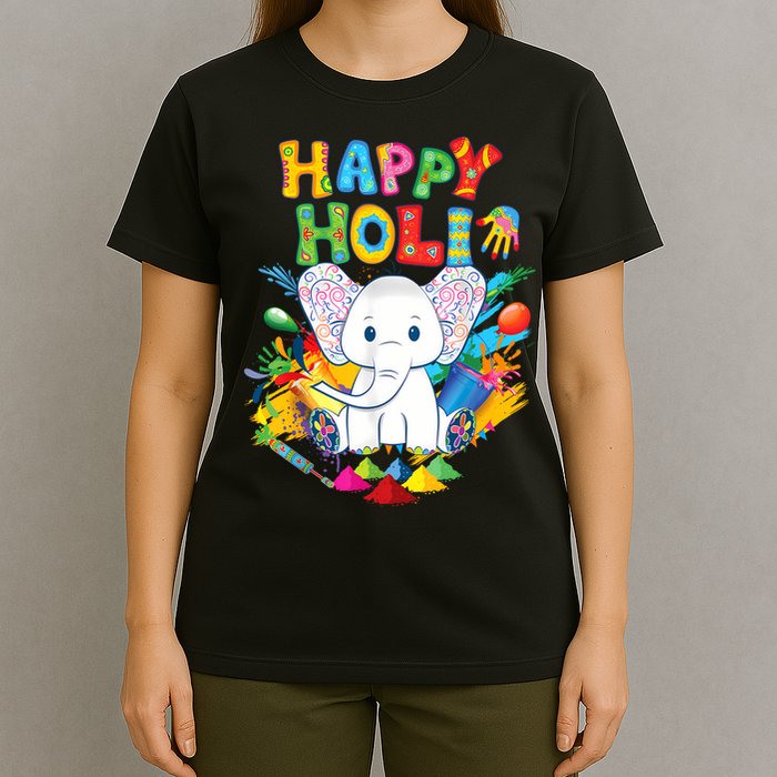 Happy Holi Festival India Color Elephant Hindu  T-Shirt