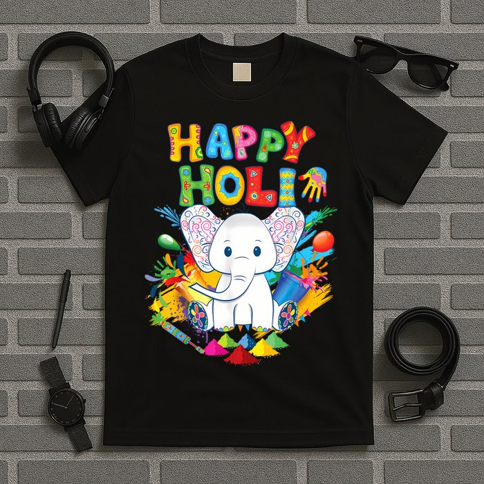 Happy Holi Festival India Color Elephant Hindu  T-Shirt