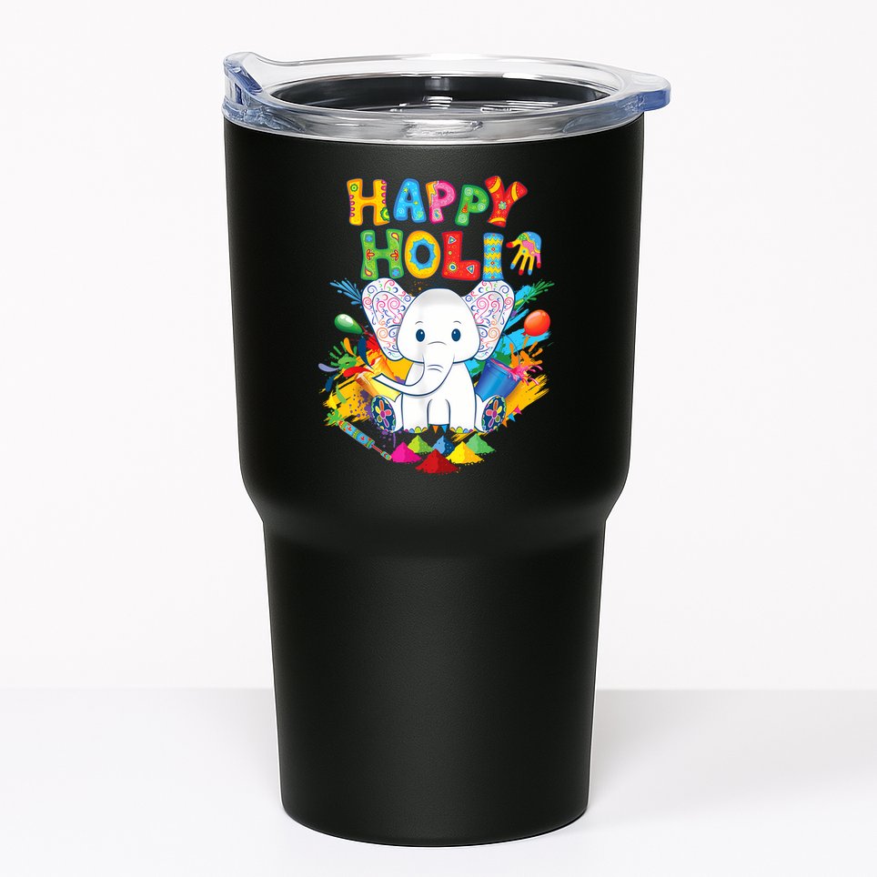 Happy Holi Festival India Color Elephant Hindu  Tumbler