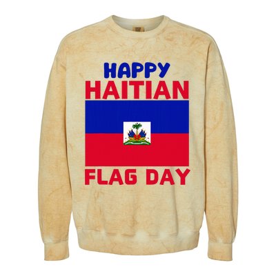 Happy Haitian Flag Day Cool Haiti Flag Pride Colorblast Crewneck Sweatshirt