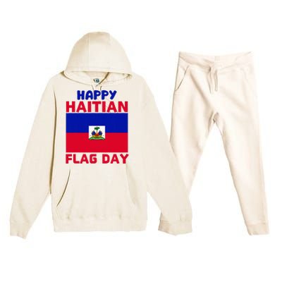 Happy Haitian Flag Day Cool Haiti Flag Pride Premium Hooded Sweatsuit Set