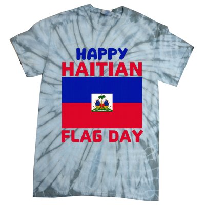 Happy Haitian Flag Day Cool Haiti Flag Pride Tie-Dye T-Shirt