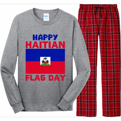 Happy Haitian Flag Day Cool Haiti Flag Pride Long Sleeve Pajama Set