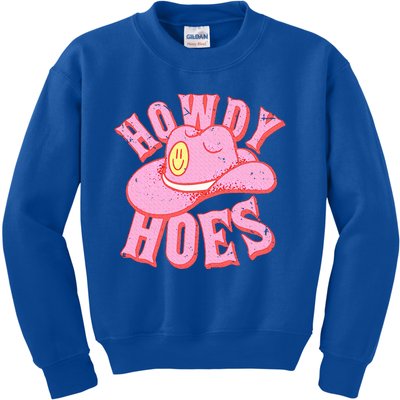 Howdy Hoes Funny Cowboy Cowgirl Western Kids Sweatshirt