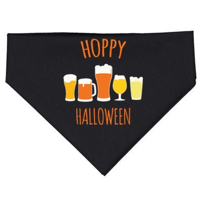 Hoppy Halloween Funny Halloween Beer Drinking Gift USA-Made Doggie Bandana