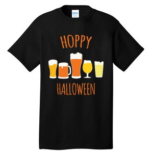 Hoppy Halloween Funny Halloween Beer Drinking Gift Tall T-Shirt