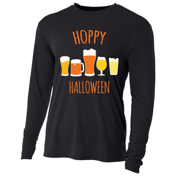 Hoppy Halloween Funny Halloween Beer Drinking Gift Cooling Performance Long Sleeve Crew