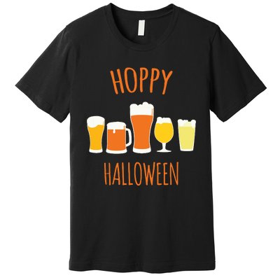 Hoppy Halloween Funny Halloween Beer Drinking Gift Premium T-Shirt