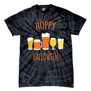 Hoppy Halloween Funny Halloween Beer Drinking Gift Tie-Dye T-Shirt