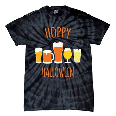 Hoppy Halloween Funny Halloween Beer Drinking Gift Tie-Dye T-Shirt