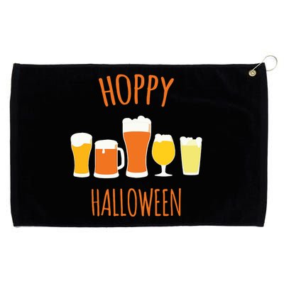 Hoppy Halloween Funny Halloween Beer Drinking Gift Grommeted Golf Towel