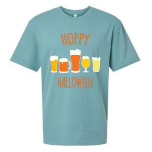 Hoppy Halloween Funny Halloween Beer Drinking Gift Sueded Cloud Jersey T-Shirt