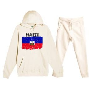 Haiti Haitian Flag Day Haitian Pride Premium Hooded Sweatsuit Set