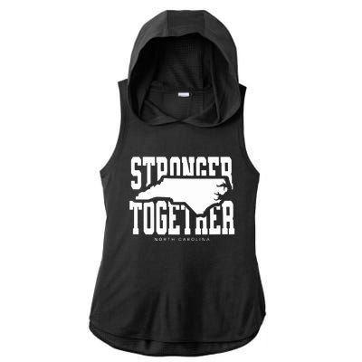 Hurricane Helene Flooding Fundraiser For Western North Carolina Appalachia Ladies PosiCharge Tri-Blend Wicking Draft Hoodie Tank