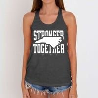 Hurricane Helene Flooding Fundraiser For Western North Carolina Appalachia Women's Knotted Racerback Tank