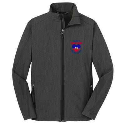 Happy Haitian Flag Day Cool Haiti Flag Heart Core Soft Shell Jacket