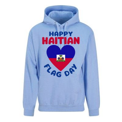 Happy Haitian Flag Day Cool Haiti Flag Heart Unisex Surf Hoodie