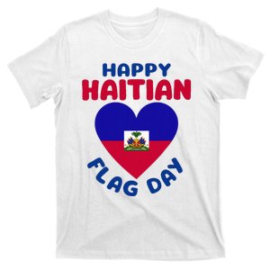 Happy Haitian Flag Day Cool Haiti Flag Heart T-Shirt