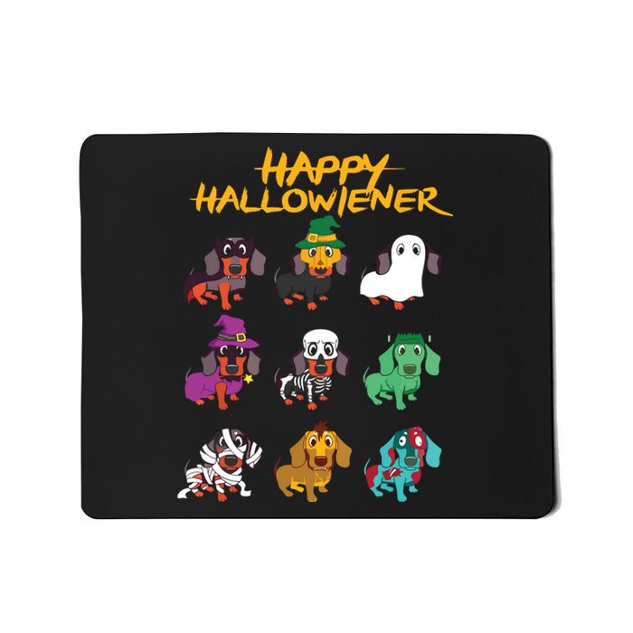 Happy Halloweiner Funny Dogs Lover Mousepad